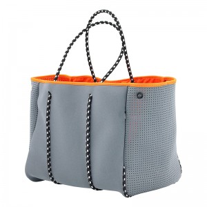 In thời trang Neoprene Túi xách đi biển tùy chỉnh Buộc Thuốcnhuộm Túi tote đi biển Neoprene không thấmnước